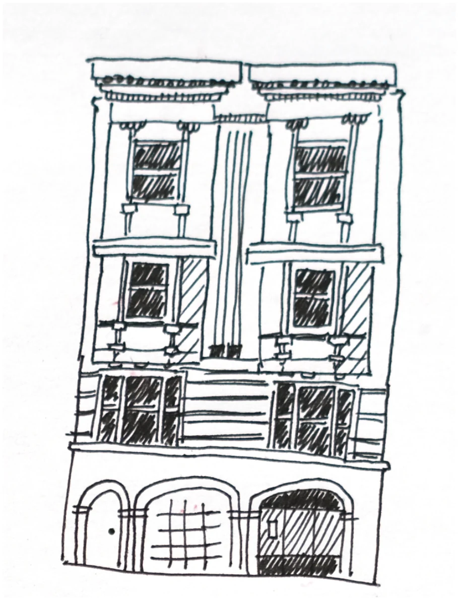 Illustration of the Lower Haight apartment building.