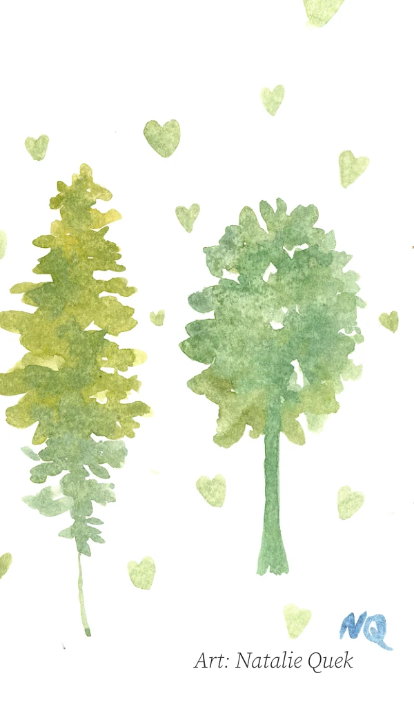 Tree illustration, as printed