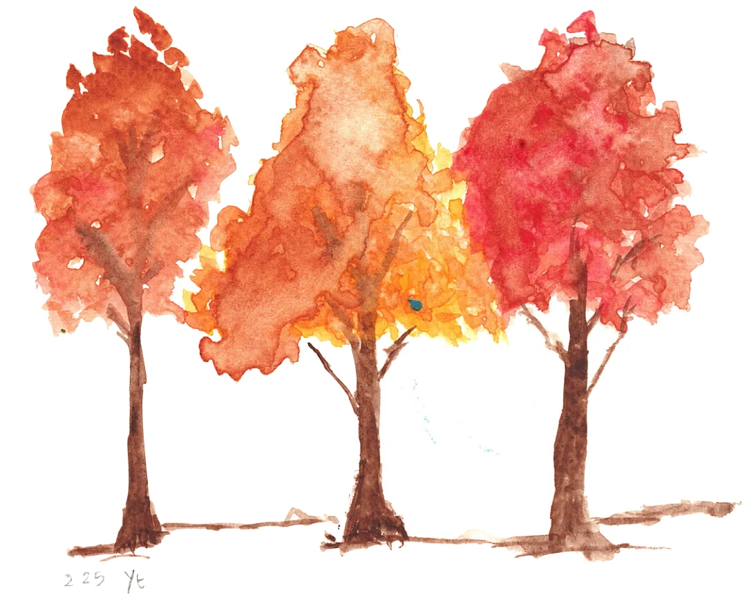 Three-tree illustration, as printed