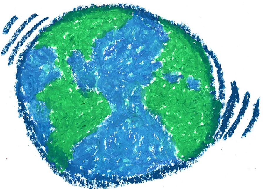 Globe illustration, as printed